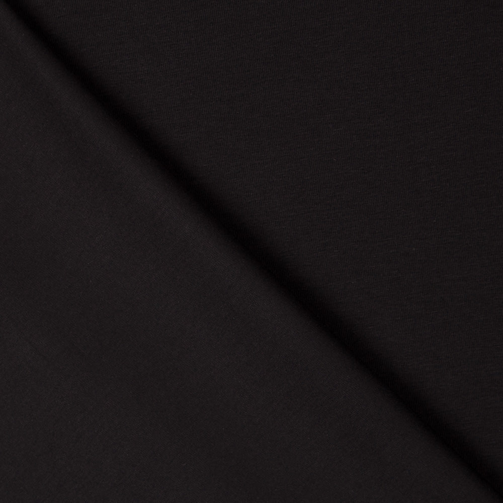 Punto Algodón Lycra Orgánico Negro - Ribes y Casals