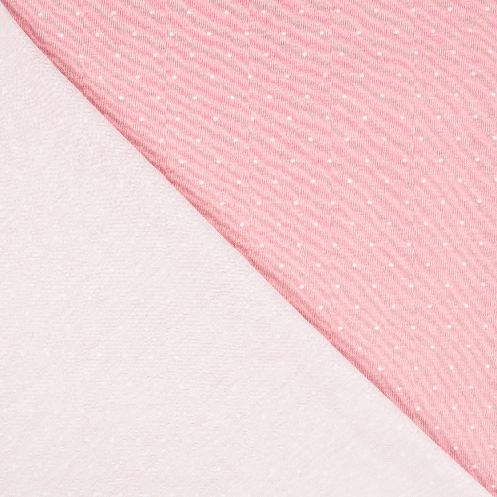 Retal Punto Algodón Micro Lunar Rosa 85x140 cm - Ribes y Casals