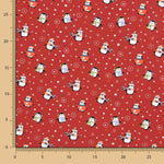 Malha Algodão Pinguins Garnet - Ribes y Casals