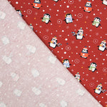 Malha Algodão Pinguins Garnet - Ribes y Casals