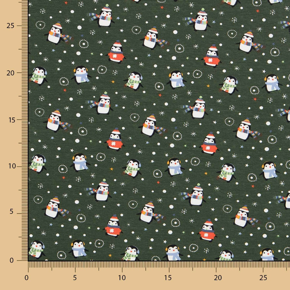 Malha Algodão Pinguins Verde - Ribes y Casals