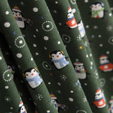 Malha Algodão Pinguins Verde - Ribes y Casals