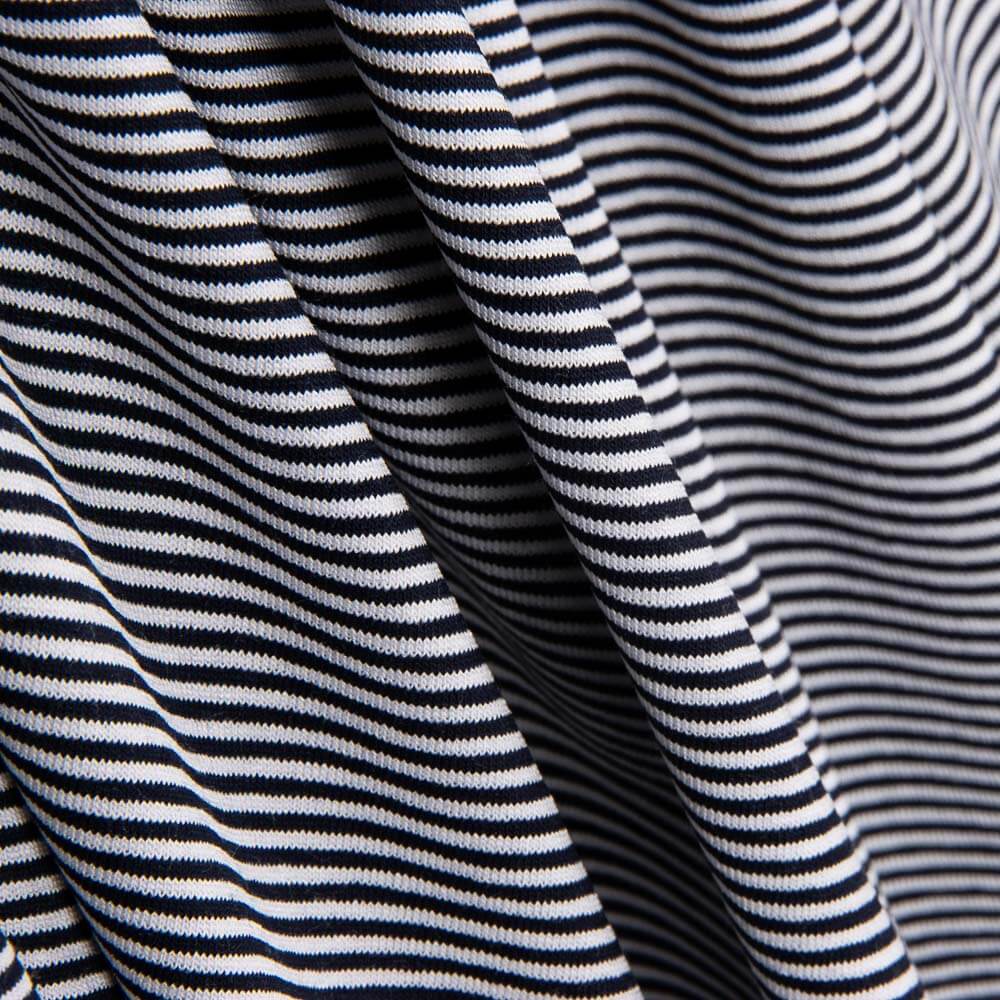 Malha Viscose Listras Mini Preto - Ribes y Casals