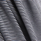 Malha Viscose Listras Mini Preto - Ribes y Casals