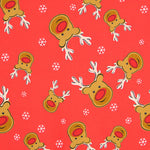 Malha Algodão Rena Vermelho Natal - Ribes y Casals