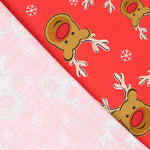 Malha Algodão Rena Vermelho Natal - Ribes y Casals