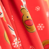 Malha Algodão Rena Vermelho Natal - Ribes y Casals