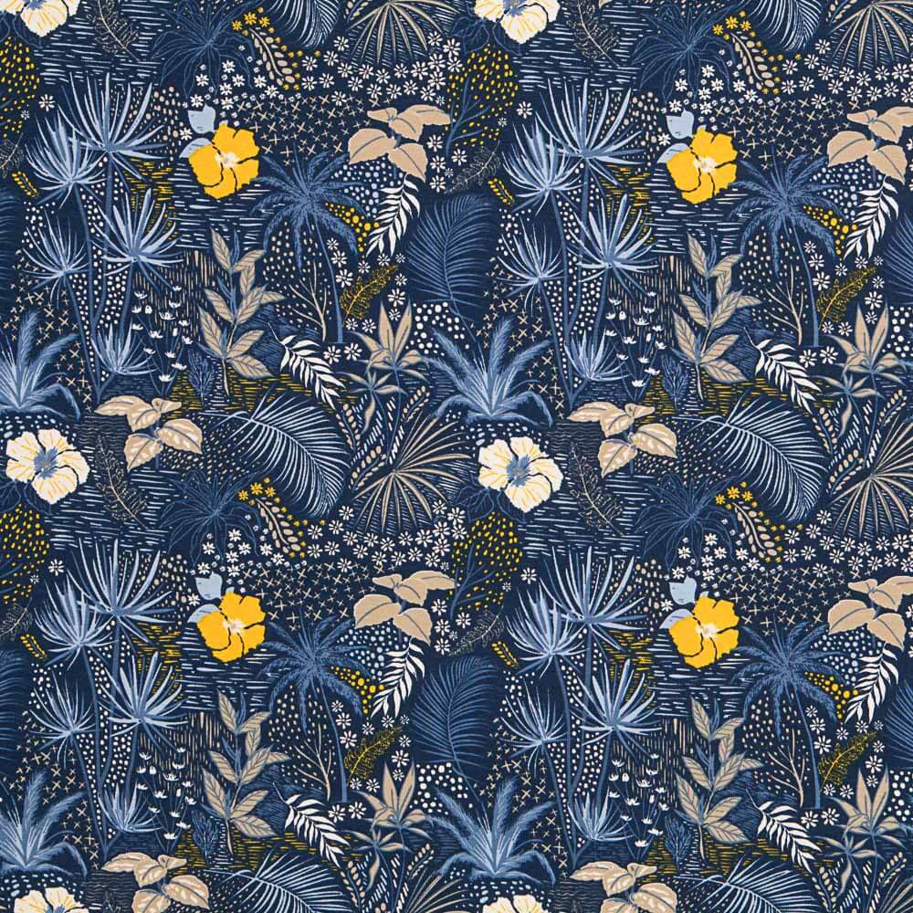 Malha Algodão Selva Azul Oeko-Tex® - Ribes y Casals