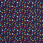 Malha Algodão Corações Roxo - Ribes y Casals