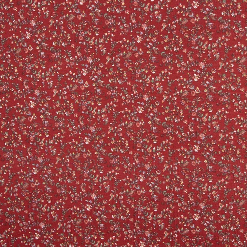 Malha Angora Flores Folclóricas Vermelhas - Ribes y Casals