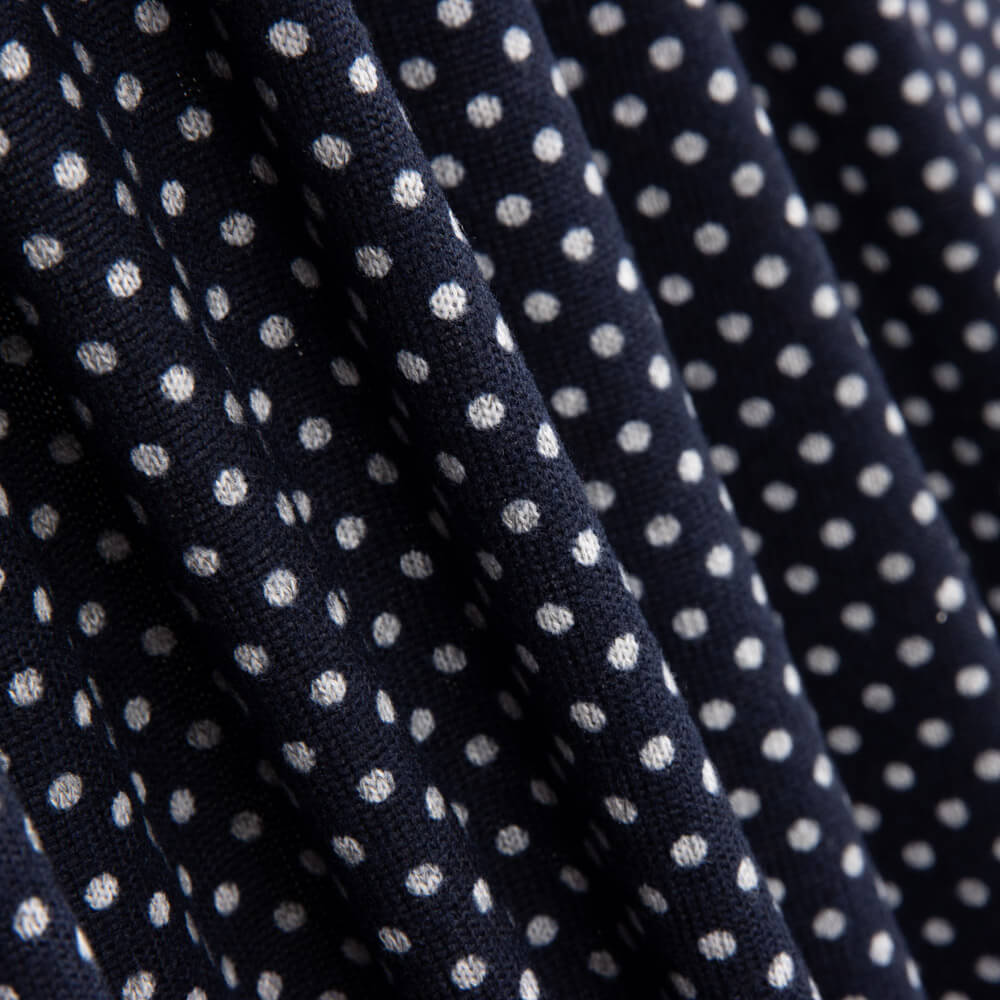 Malha Angora Bolinhas Marinho - Ribes y Casals