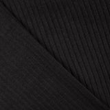 Malha Canelada com Efeito Veludo Preto - Ribes y Casals