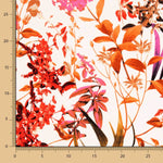 Malha Viscose Floral Coral - Ribes y Casals