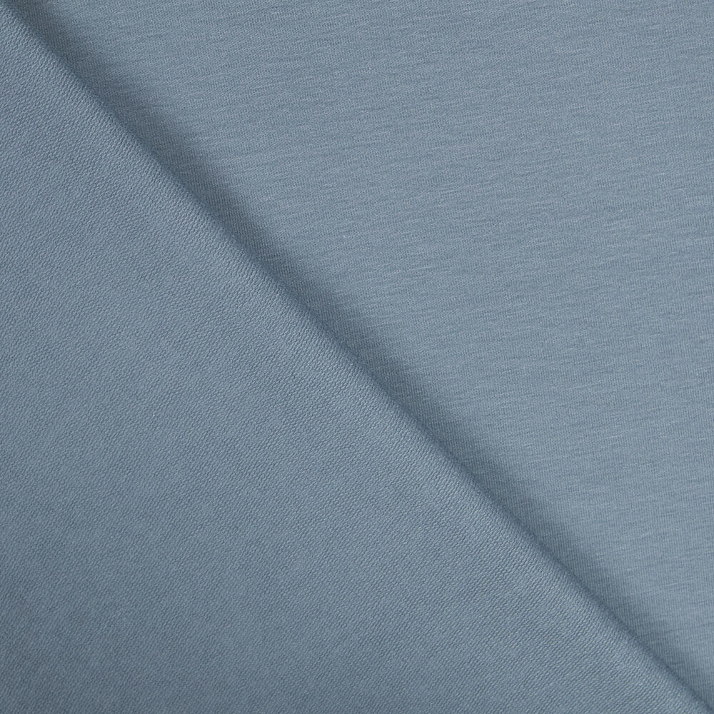 Malha Pelúcia Orgânico Cinza Azulado - Ribes y Casals