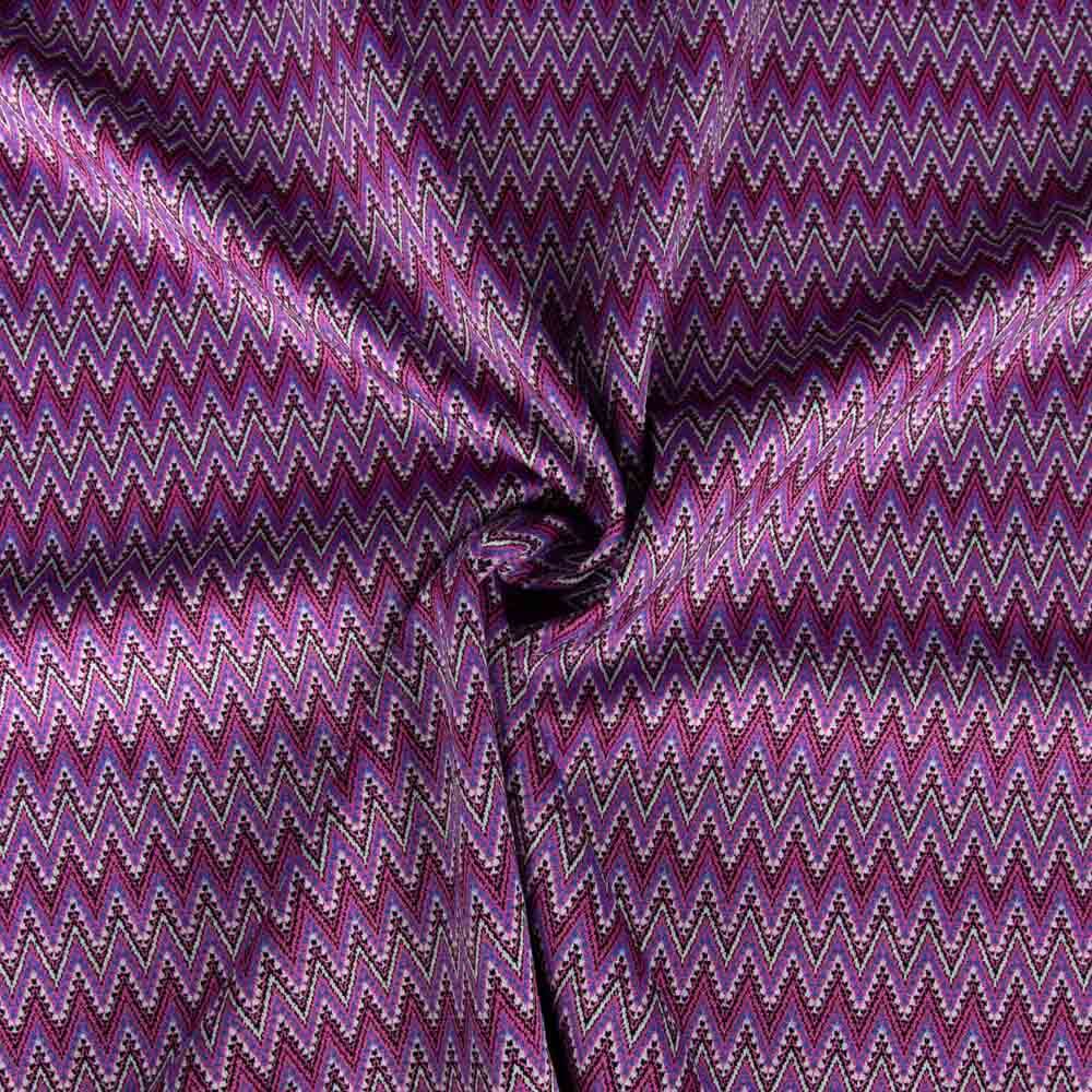 Malha Jacquard ZigZag Magenta - Ribes y Casals