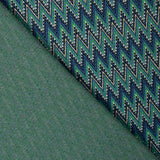 Malha Jacquard ZigZag Verde - Ribes y Casals