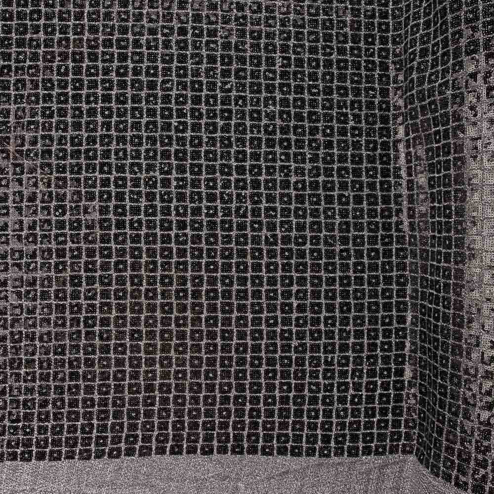 Malha Lamé Prata Xadrez Lantejoulas - Ribes y Casals