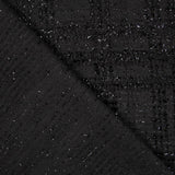 Malha Lã Xadrez Lurex Preto - Ribes y Casals