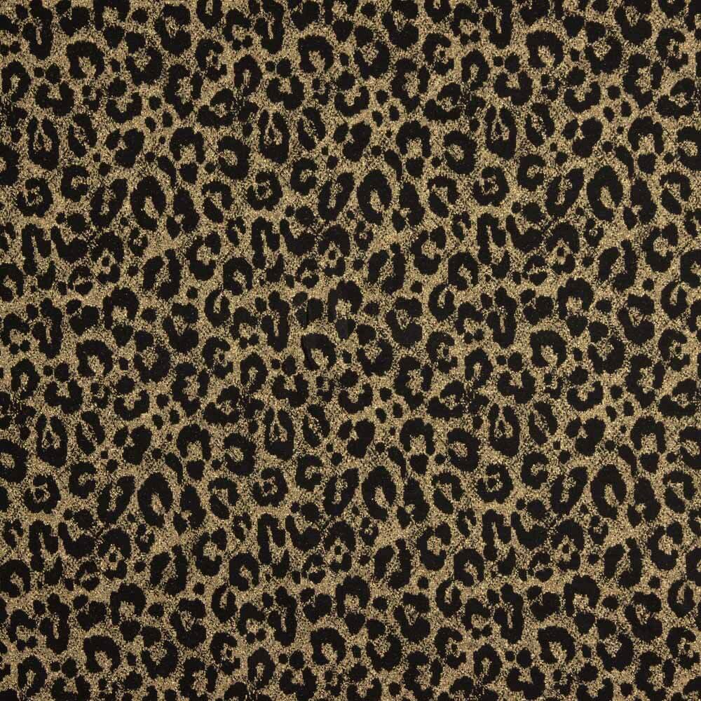 Malha  Lurex Animal Print Gold - Ribes y Casals