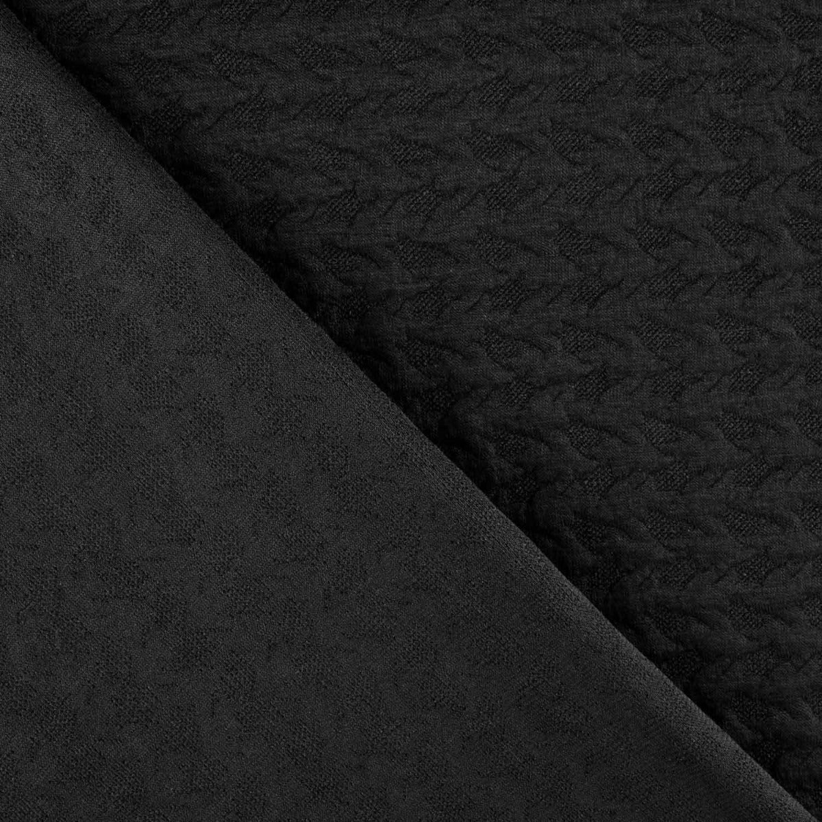 Tricô Jacquard Cloqué Preto - Ribes y Casals