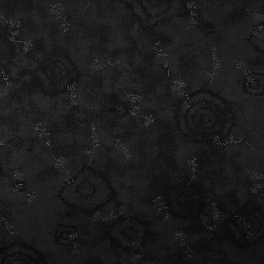 Malha Poliéster Jacquard Preto - Ribes y Casals