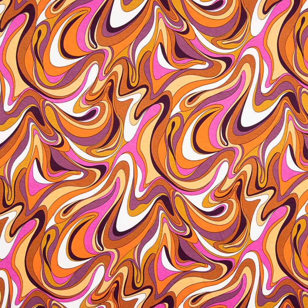 Malha Viscose Paisley Fúcsia - Ribes y Casals