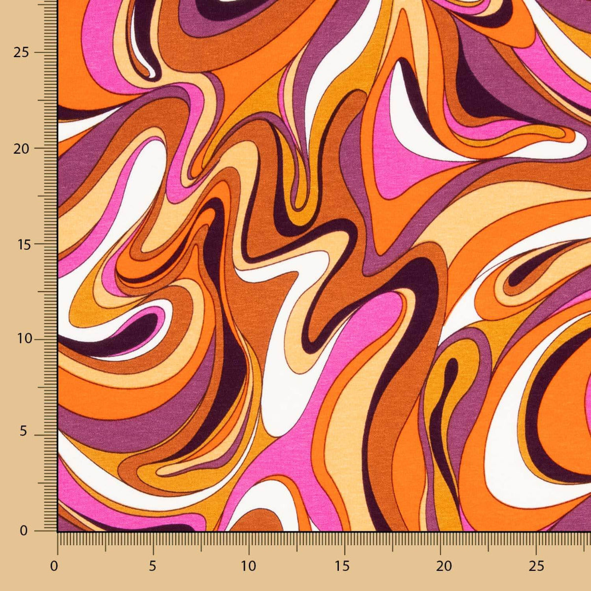 Malha Viscose Paisley Fúcsia - Ribes y Casals
