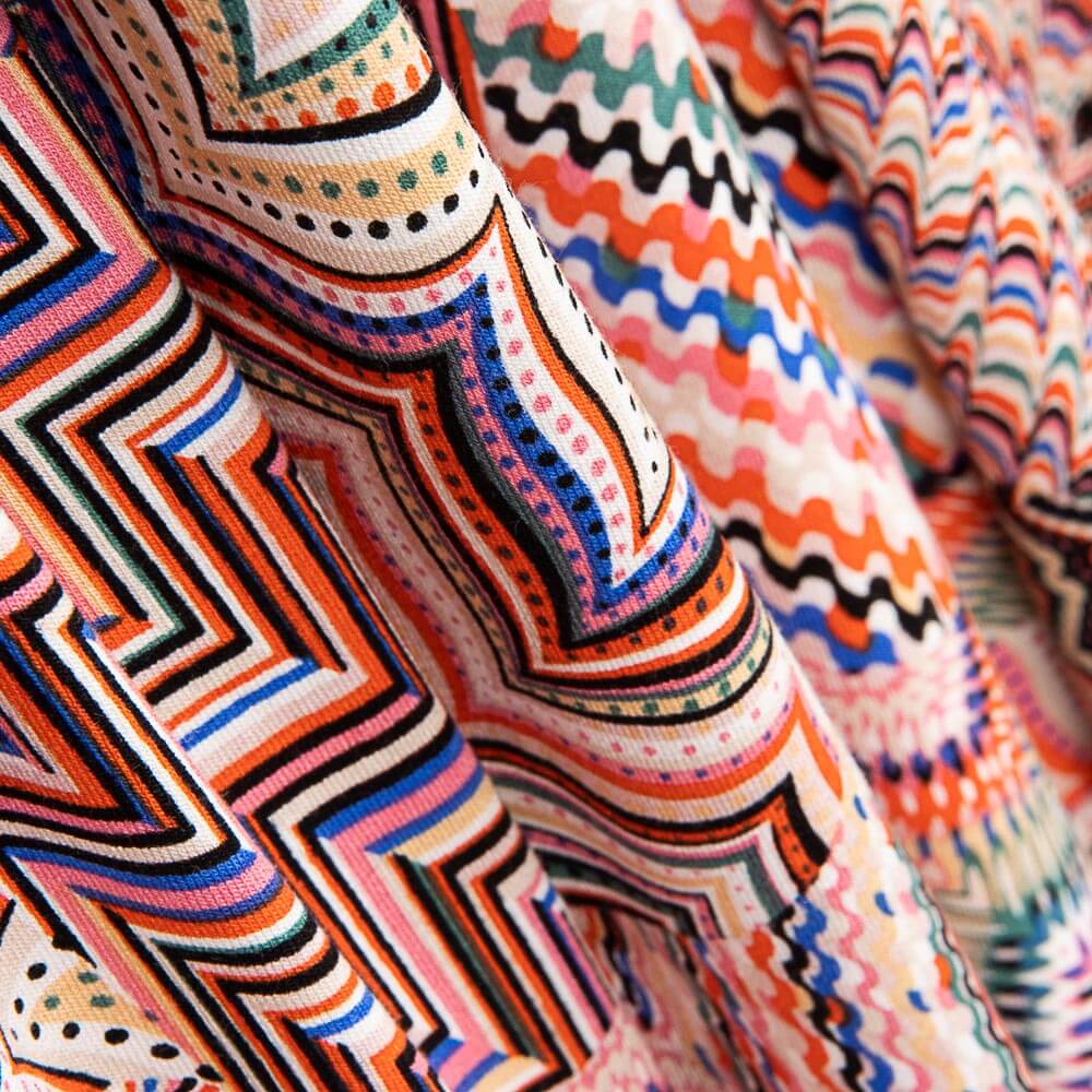 Malha Viscose Chevron Multicolorido - Ribes y Casals