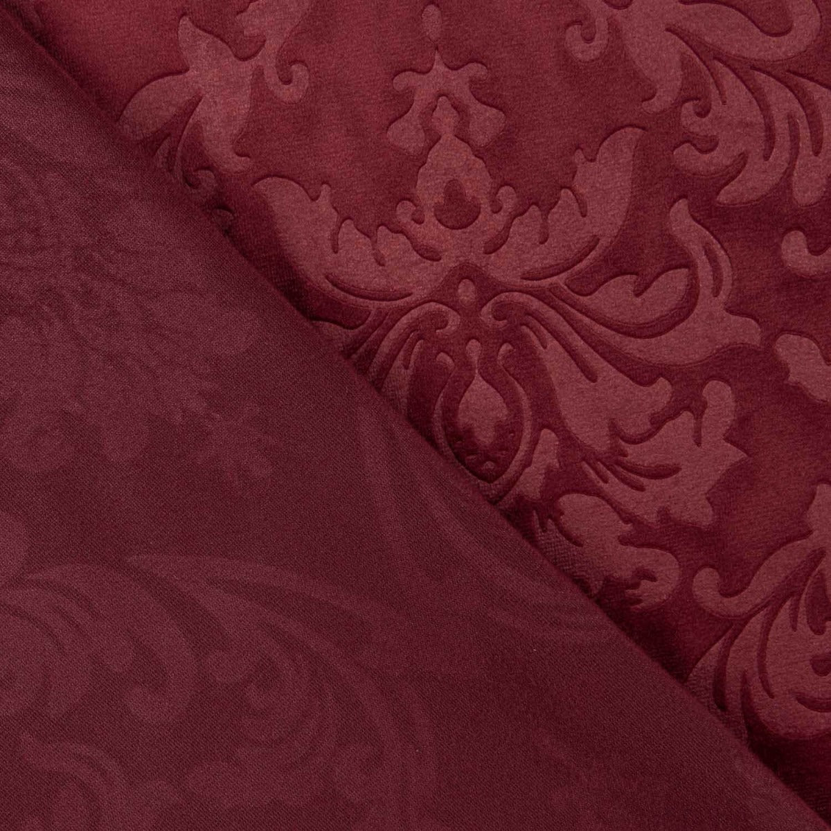 Malha de veludo jacquard em relevo – Bordô - Ribes y Casals