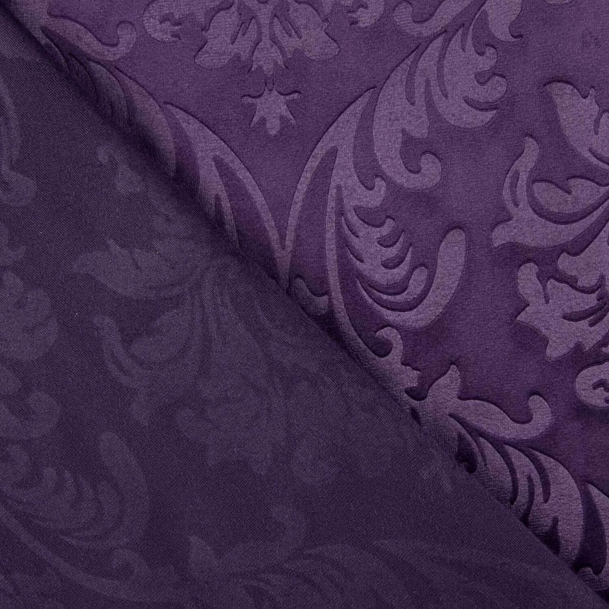 Malha de veludo jacquard com relevo – Roxo - Ribes y Casals