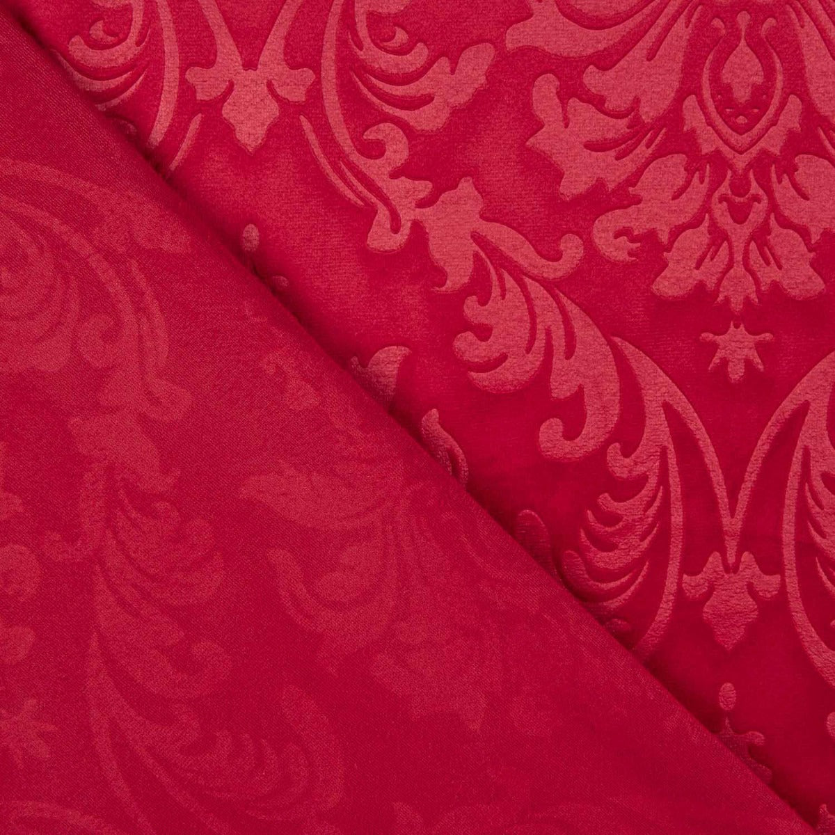 Malha de veludo jacquard em relevo – Vermelho - Ribes y Casals