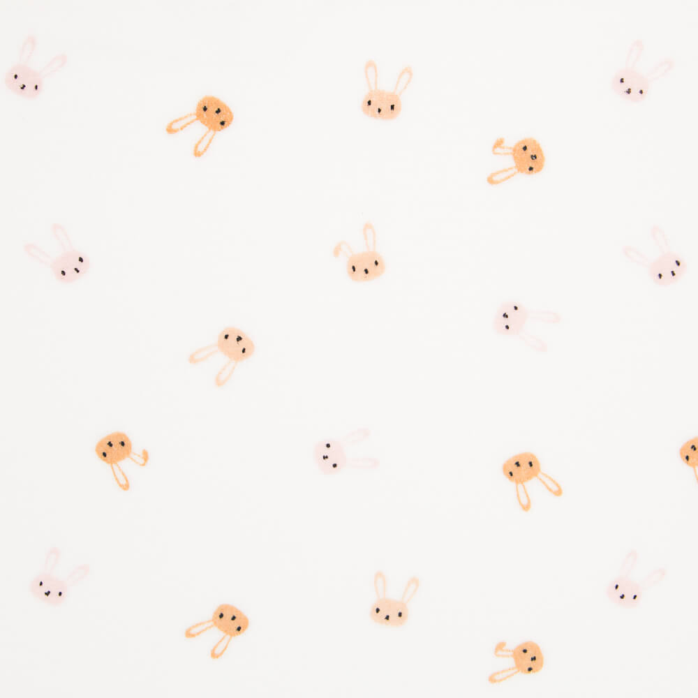 Malha Elástica Coelhinhos Branco - Ribes y Casals
