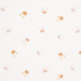 Malha Elástica Coelhinhos Branco - Ribes y Casals