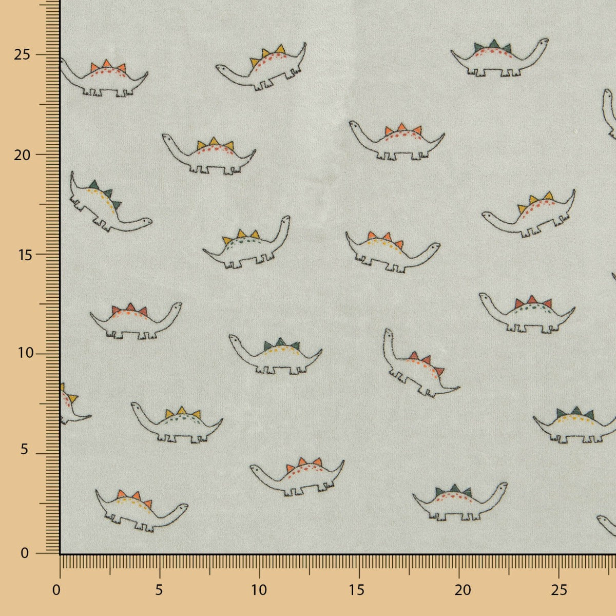 Malha Elástica Dinossauros Verde Oeko-Tex® - Ribes y Casals