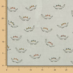 Malha Elástica Dinossauros Verde Oeko-Tex® - Ribes y Casals