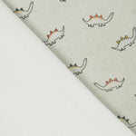 Malha Elástica Dinossauros Verde Oeko-Tex® - Ribes y Casals