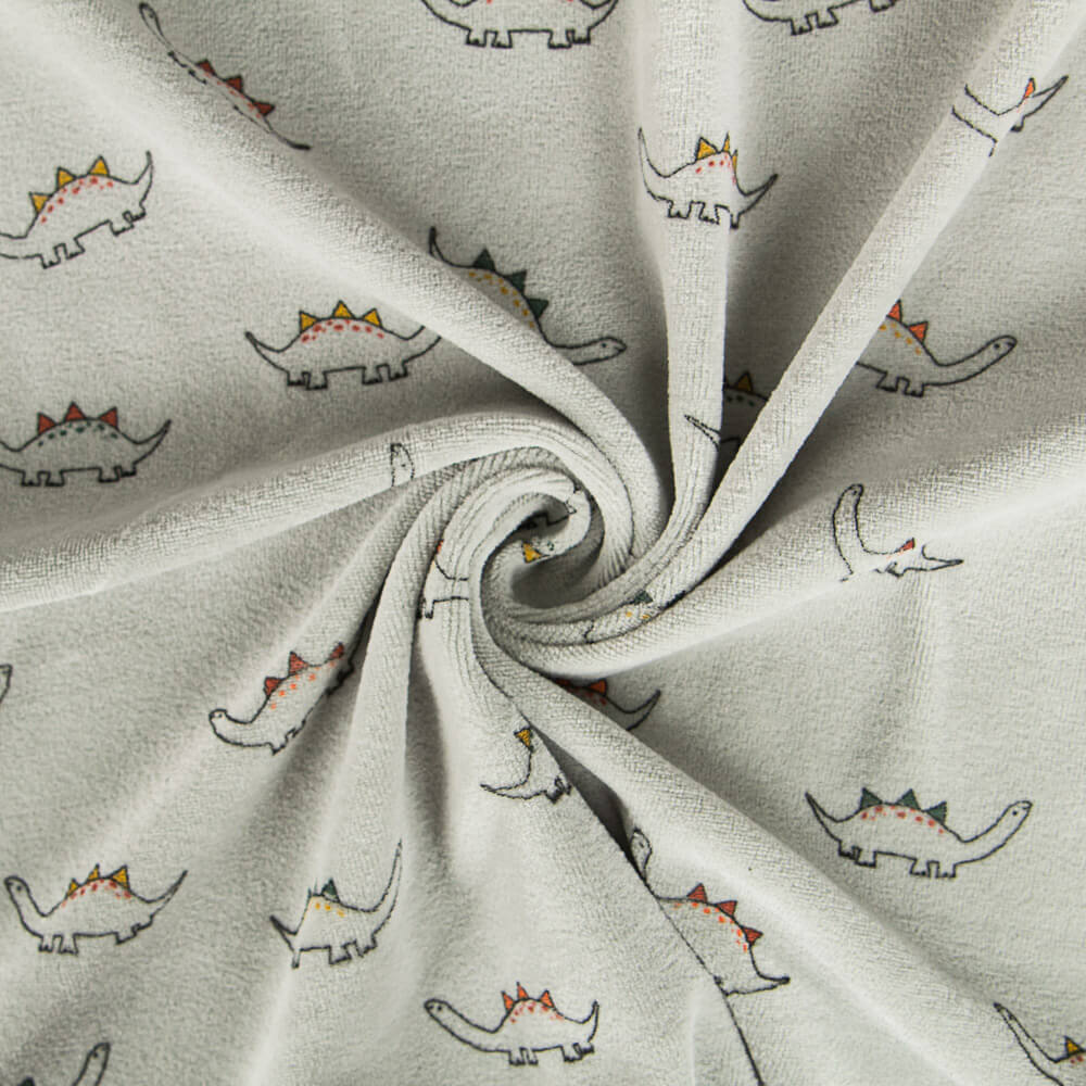 Malha Elástica Dinossauros Verde Oeko-Tex® - Ribes y Casals