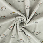 Malha Elástica Dinossauros Verde Oeko-Tex® - Ribes y Casals