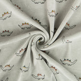 Malha Elástica Dinossauros Verde Oeko-Tex® - Ribes y Casals