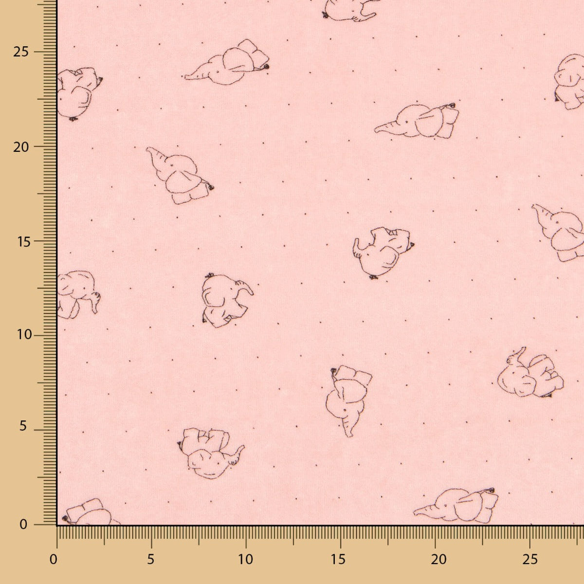 Malha Elástica Elefantes Rosa - Ribes y Casals