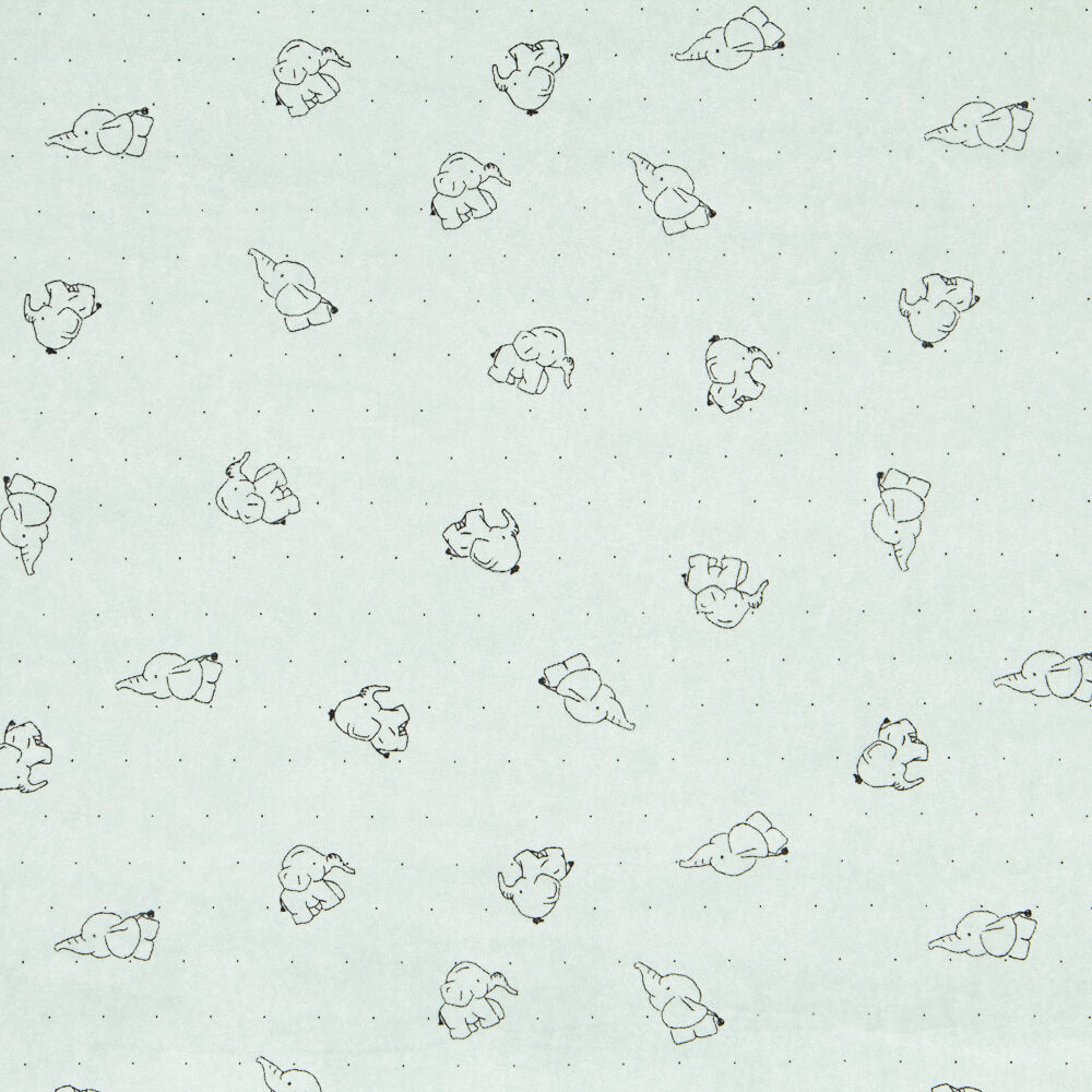 Retal Punto Tundosado Elefantes Verde 85x140 cm - Ribes y Casals