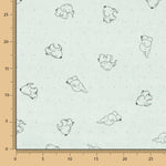 Malha Elástica Elefantes Verde - Ribes y Casals