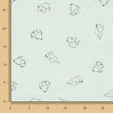 Malha Elástica Elefantes Verde - Ribes y Casals