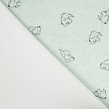 Malha Elástica Elefantes Verde - Ribes y Casals