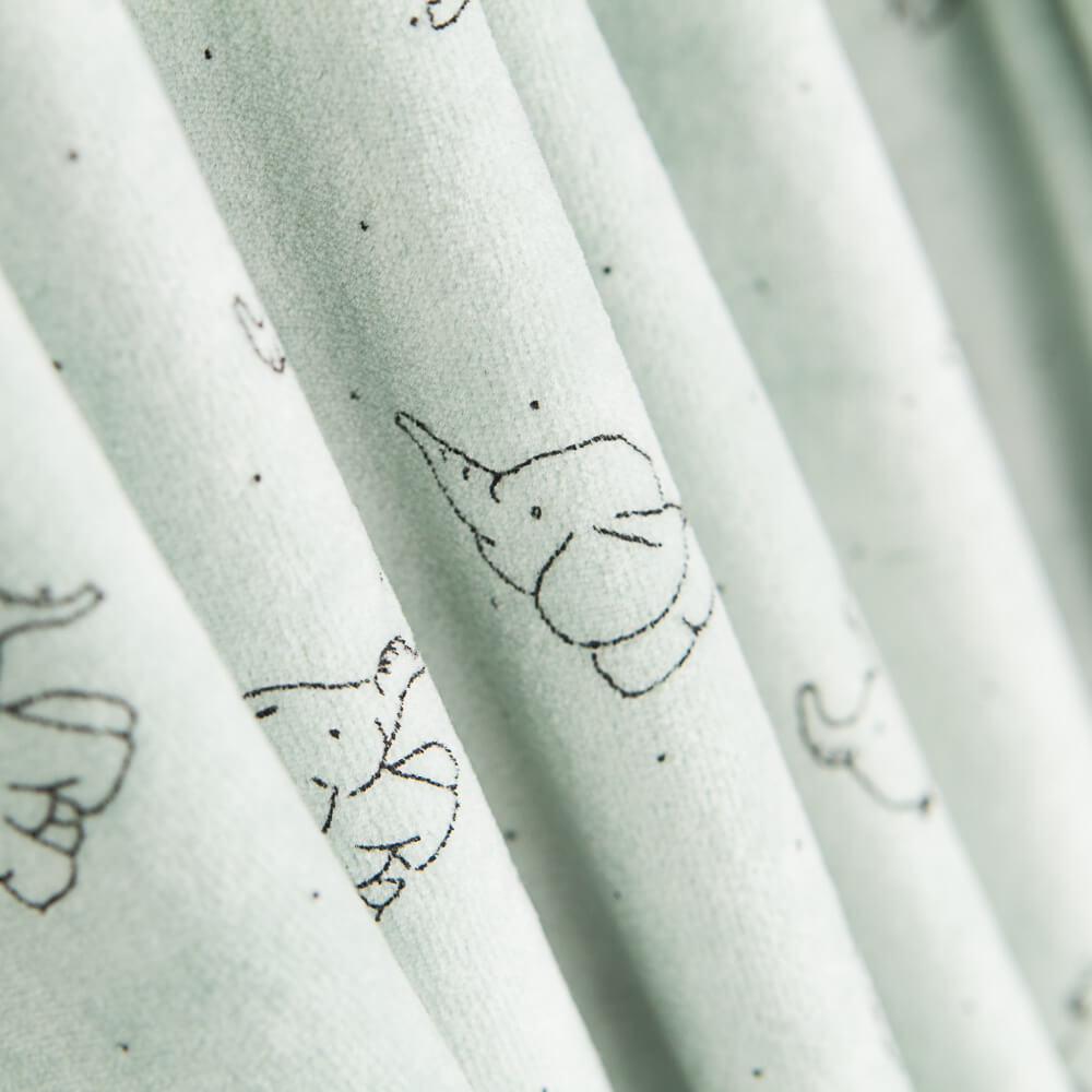 Malha Elástica Elefantes Verde - Ribes y Casals