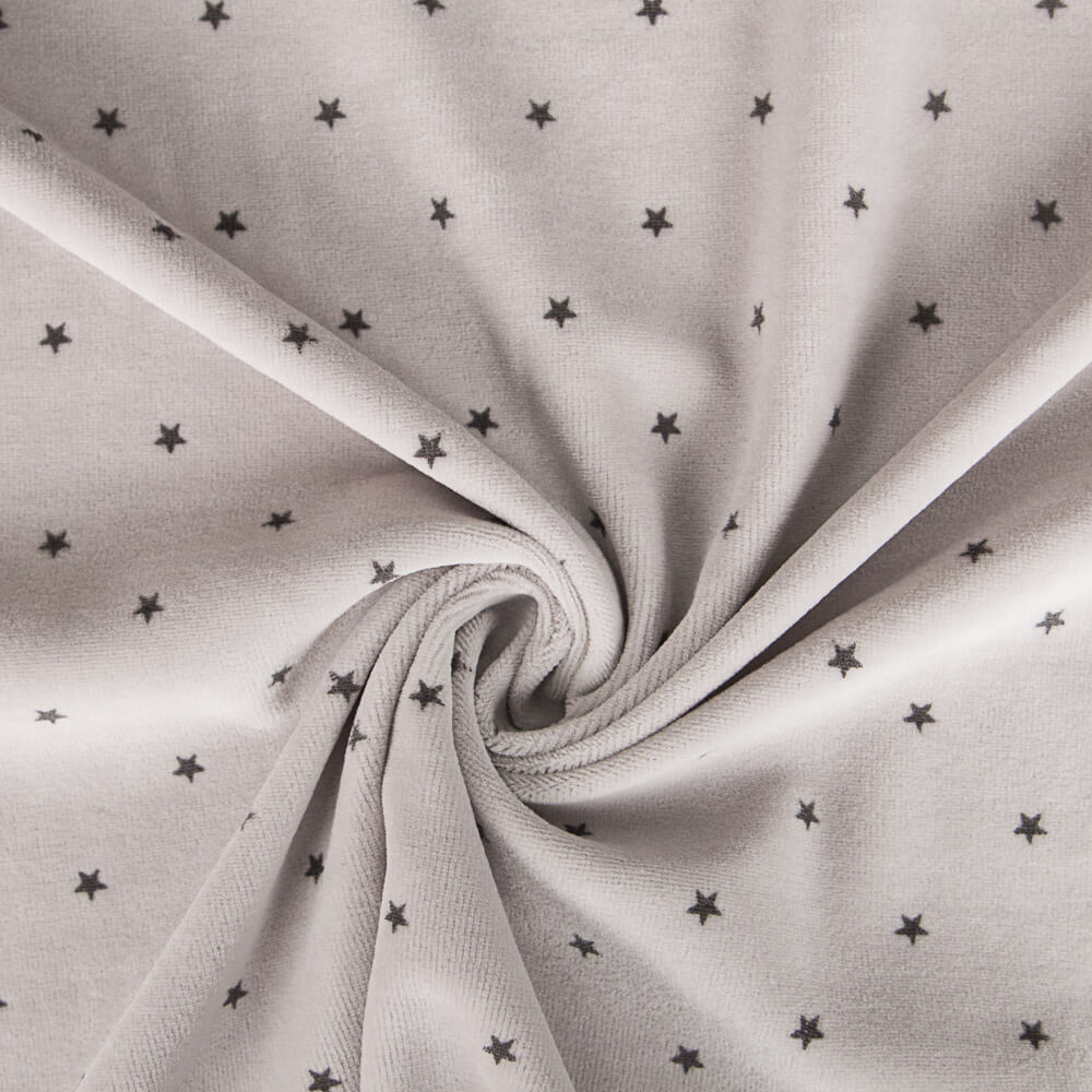 Malha Elástica Estrelas Cinza Oeko-Tex® - Ribes y Casals