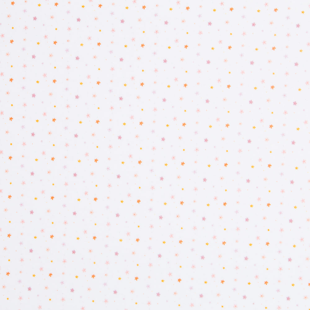 Malha Elástica Flores Branco Oeko-Tex® - Ribes y Casals