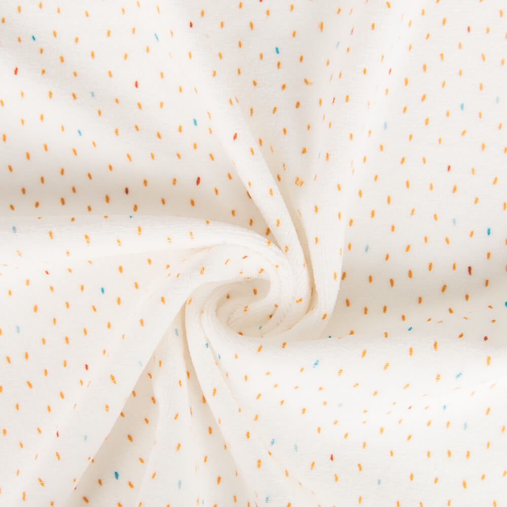 Malha Elástica Gotas Branco Oeko-Tex® - Ribes y Casals