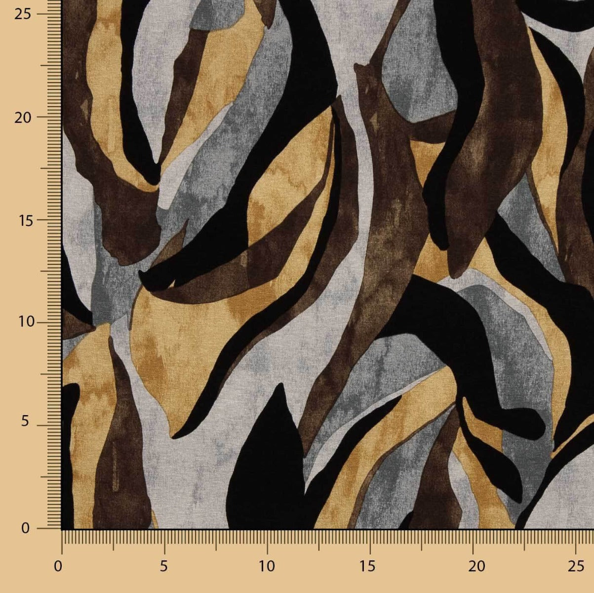 Ponto Viscose Abstrato Marrom - Ribes y Casals