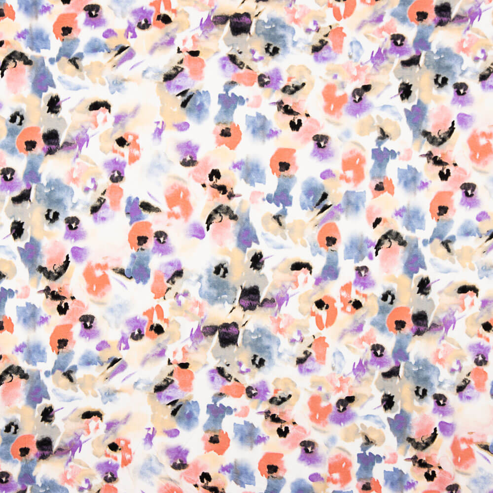 Malha Viscose Floral Aquarela - Ribes y Casals